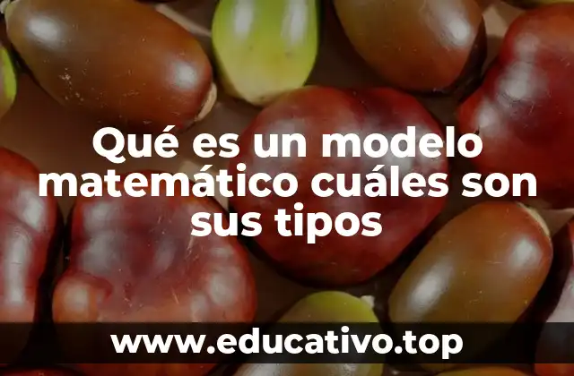 Qué es un modelo matemático cuáles son sus tipos