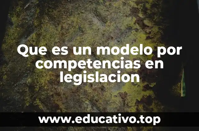 Que es un modelo por competencias en legislacion