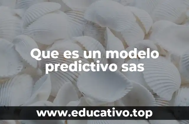 Que es un modelo predictivo sas
