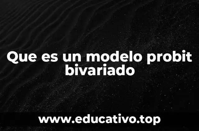 Que es un modelo probit bivariado