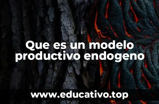 Que es un modelo productivo endogeno