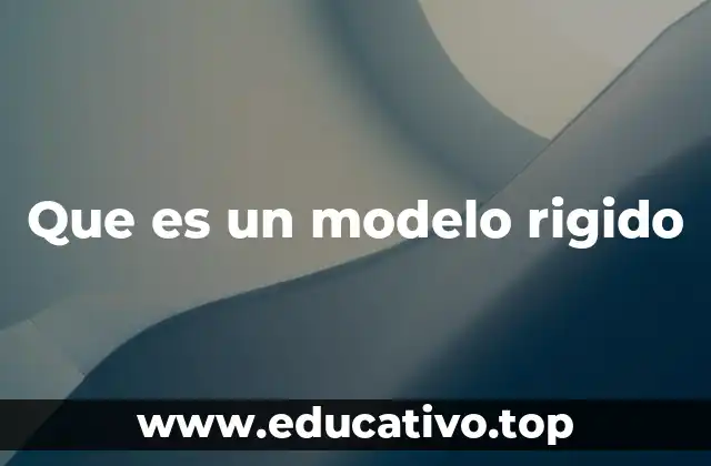Que es un modelo rigido
