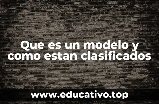 Que es un modelo y como estan clasificados