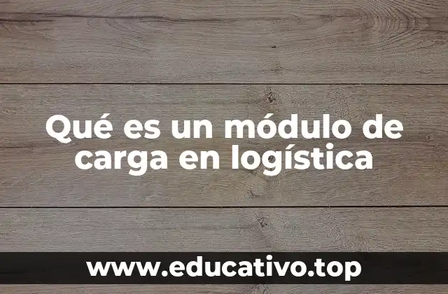 Qué es un módulo de carga en logística