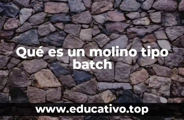 Qué es un molino tipo batch