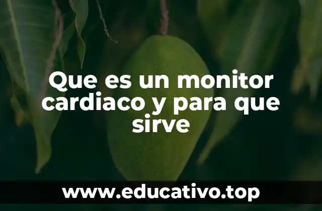 Que es un monitor cardiaco y para que sirve