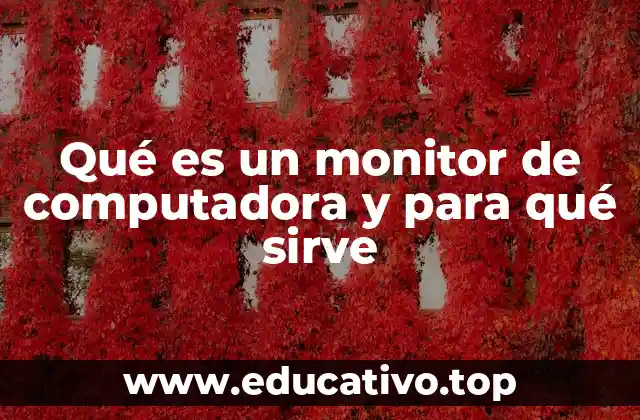 Qué es un monitor de computadora y para qué sirve