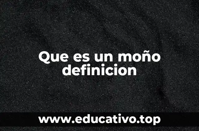 Que es un moño definicion