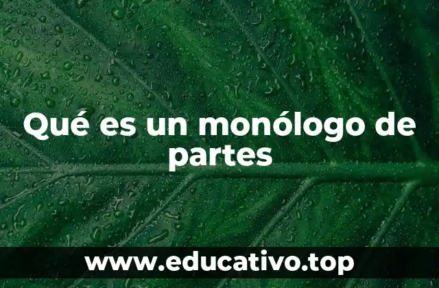 Qué es un monólogo de partes