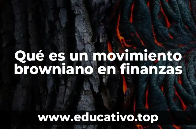 Qué es un movimiento browniano en finanzas