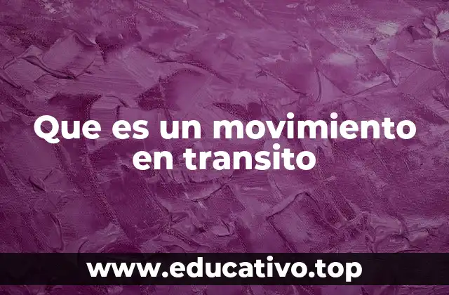 Que es un movimiento en transito