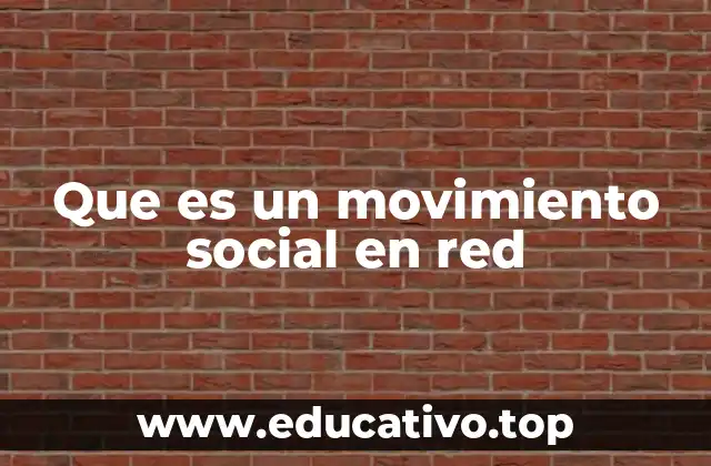 Que es un movimiento social en red
