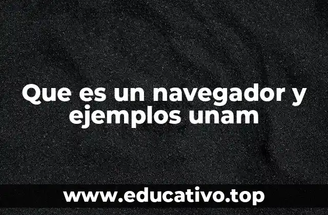 Que es un navegador y ejemplos unam