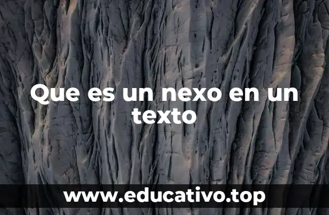 Que es un nexo en un texto