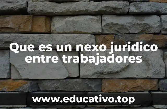 Que es un nexo juridico entre trabajadores