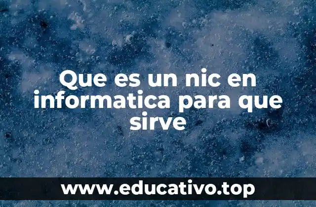 Que es un nic en informatica para que sirve