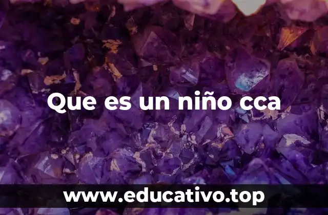 Que es un niño cca