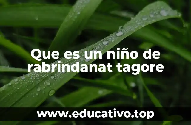 La visión de la infancia en la filosofía de Tagore