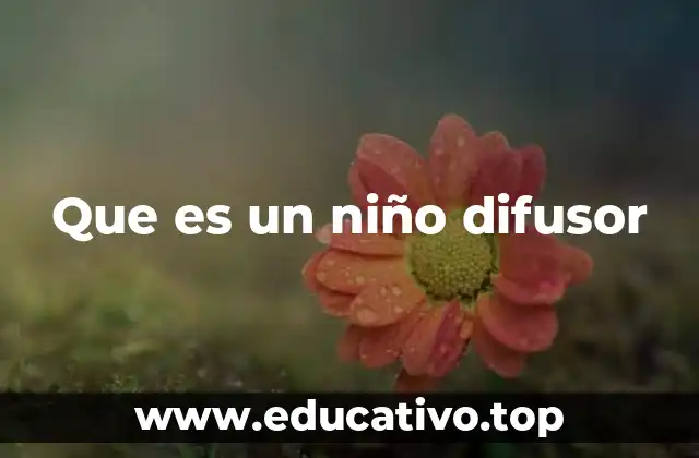 Que es un niño difusor