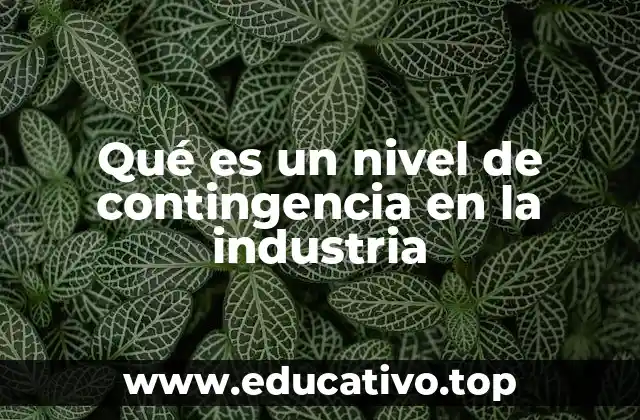 Qué es un nivel de contingencia en la industria