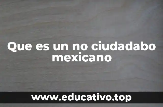 Diferencias entre ciudadano y no ciudadano en México