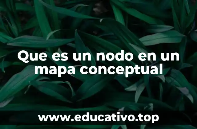 Que es un nodo en un mapa conceptual