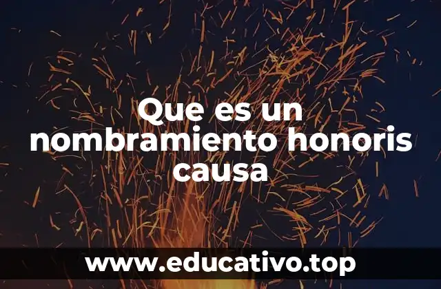 Que es un nombramiento honoris causa