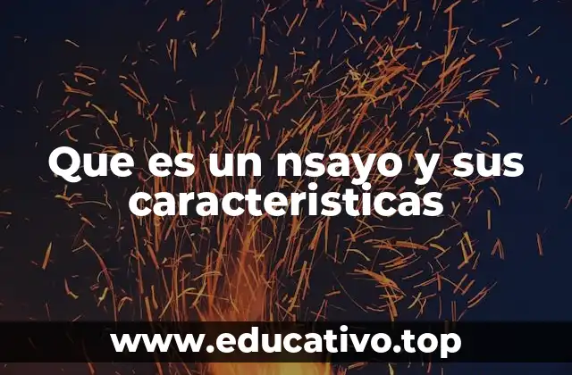 Que es un nsayo y sus caracteristicas