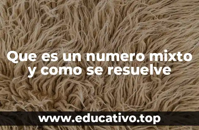 Que es un numero mixto y como se resuelve