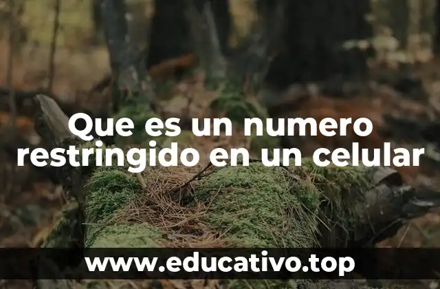 Que es un numero restringido en un celular