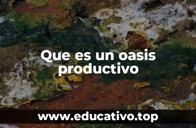Que es un oasis productivo