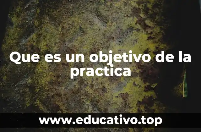 Que es un objetivo de la practica