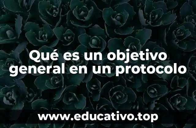 Qué es un objetivo general en un protocolo
