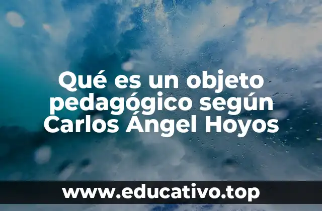 La base teórica detrás del objeto pedagógico