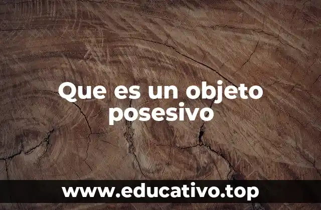 Que es un objeto posesivo