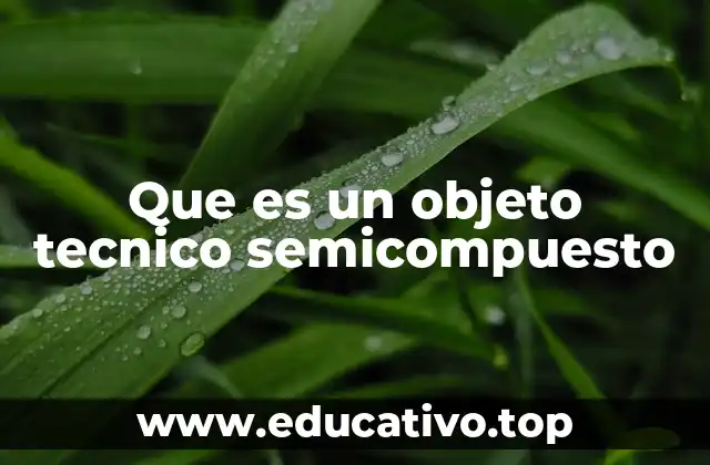 Que es un objeto tecnico semicompuesto
