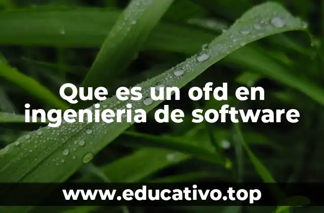 Que es un ofd en ingenieria de software