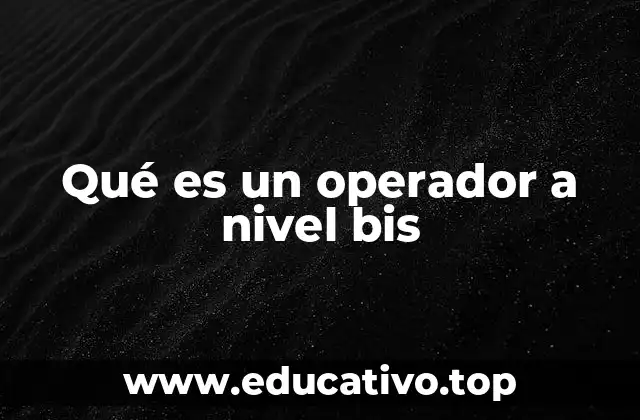 Qué es un operador a nivel bis