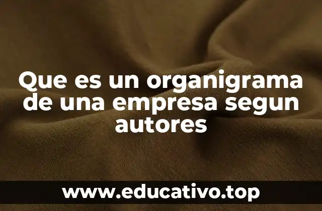 Que es un organigrama de una empresa segun autores