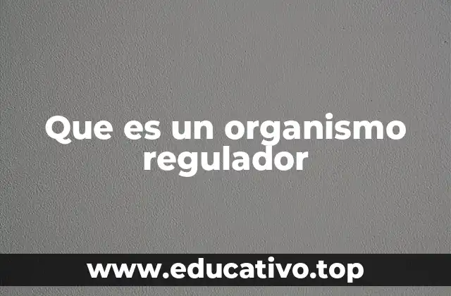 Que es un organismo regulador