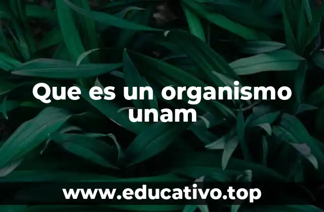 Que es un organismo unam