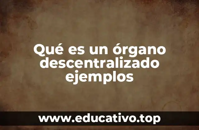 Qué es un órgano descentralizado ejemplos