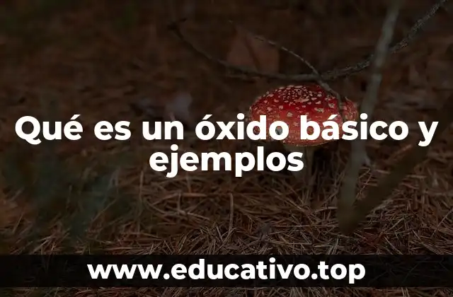 Qué es un óxido básico y ejemplos
