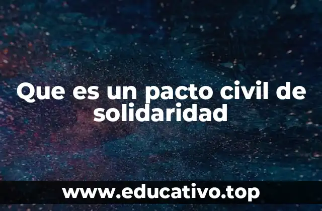 Que es un pacto civil de solidaridad