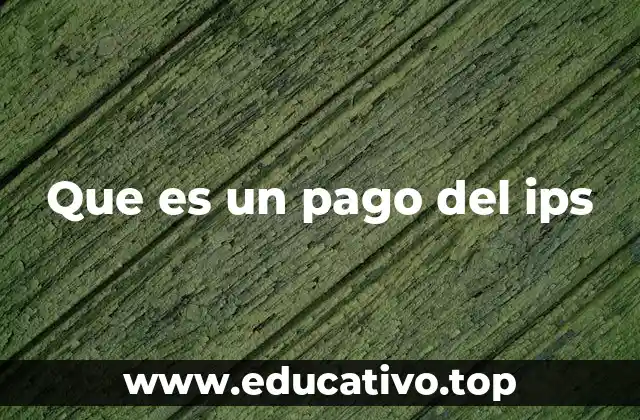 Que es un pago del ips