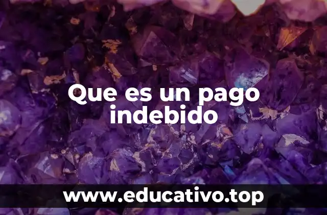 Que es un pago indebido