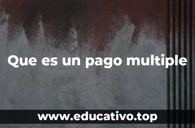 Que es un pago multiple