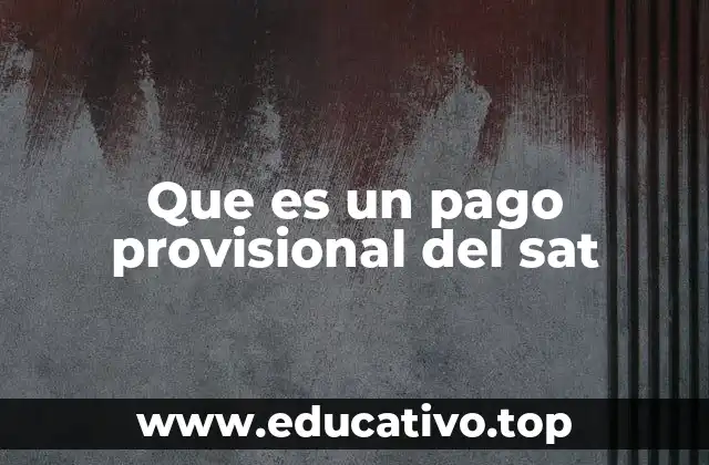 Que es un pago provisional del sat