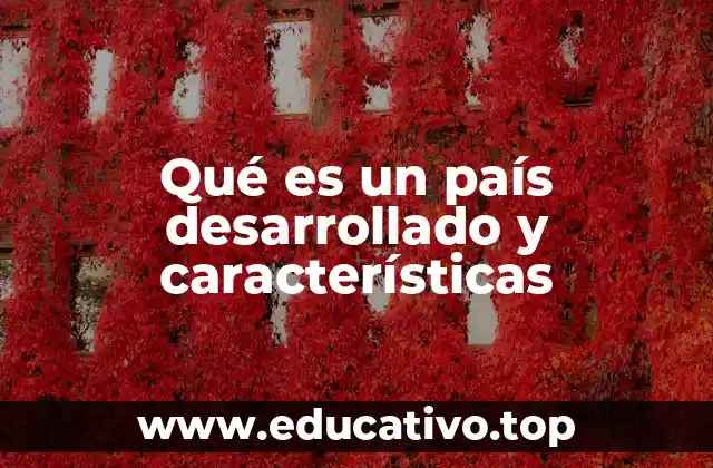 Qué es un país desarrollado y características