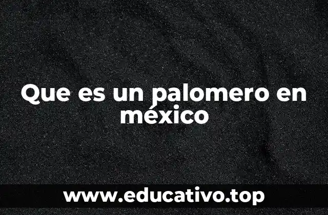 Que es un palomero en méxico